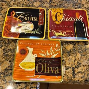 PIER 1 IMPORTS Earthen Cocina Tuscany Square Plates